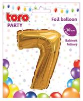 Balónik fóliový TORO číslica 7 30cm