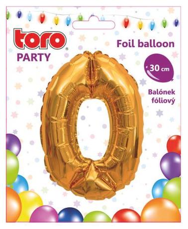 TORO Balónik fóliový TORO číslica 0 30cm