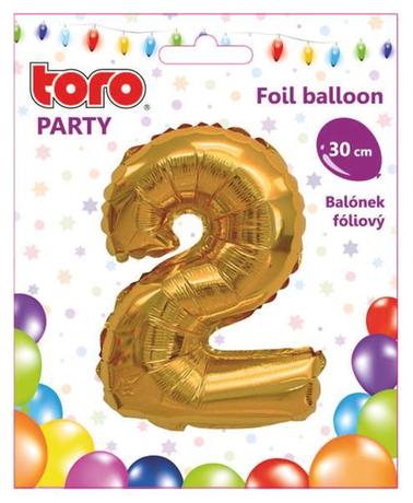 TORO Balónik fóliový TORO číslica 2 30cm