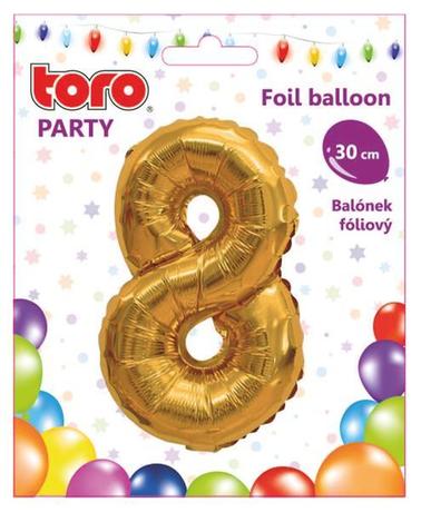 TORO Balónik fóliový TORO číslica 8 30cm